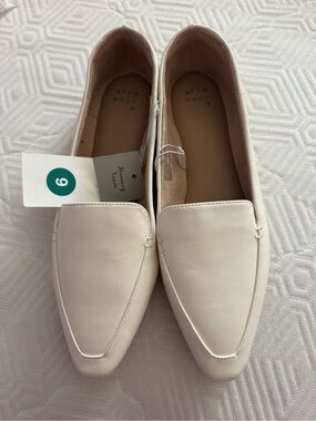 a new day Cream Pointed Toe Slip-On Loafers